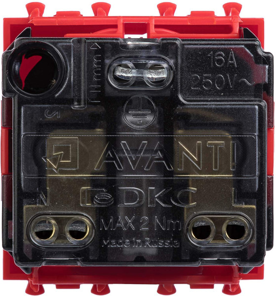 Изображение товара Розетка DKC Avanti 4401002 (красный квадрат)