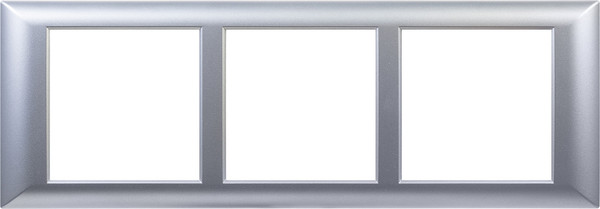 Изображение товара Рамка для выключателей и розеток DKC Avanti 4404916 (серебристый металлик)