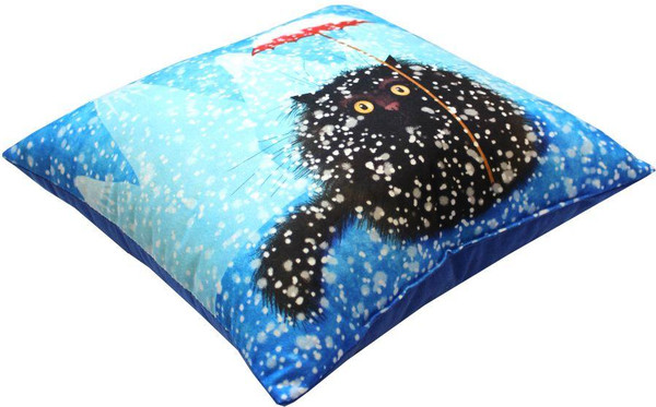 Изображение товара Подушка декоративная MATEX Kotoklism line. Под зонтом / 52-265 (красный/белый/синий)