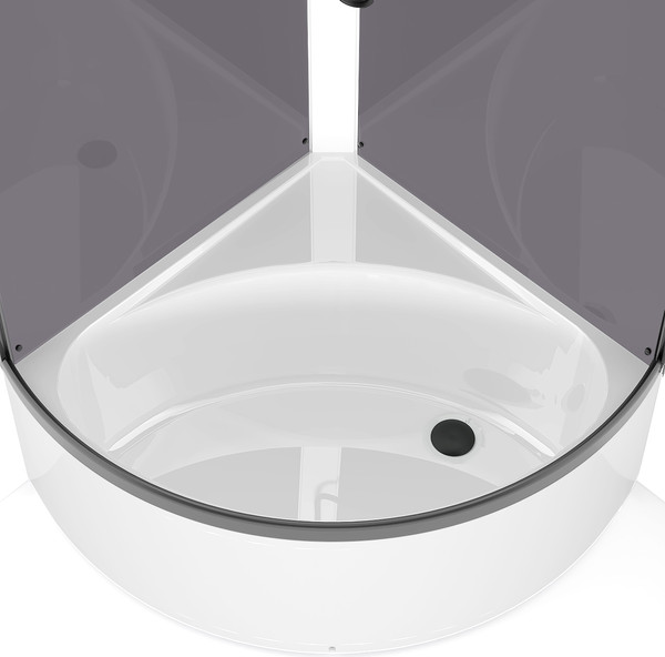 Изображение товара Душевая кабина Domani-Spa Simple 99 high Black / DS01Sm99HGrCl00.Gt-V1.2-Black (серый/прозрачное стекло)