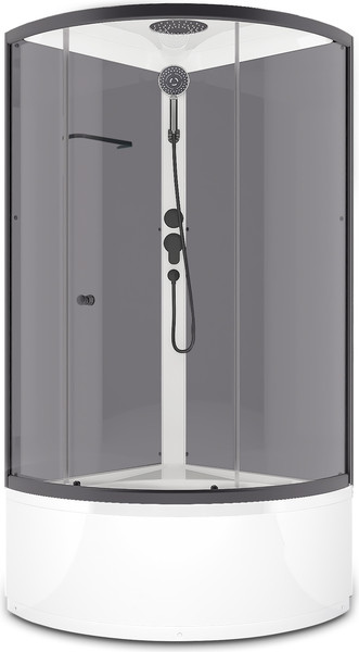 Изображение товара Душевая кабина Domani-Spa Simple 99 high Black / DS01Sm99HGrCl00.Gt-V1.2-Black (серый/прозрачное стекло)