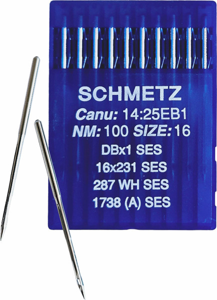 Изображение товара Набор игл для промышленной швейной машины Schmetz DBx1 100 SES Sch-10 (10шт, для трикотажа)