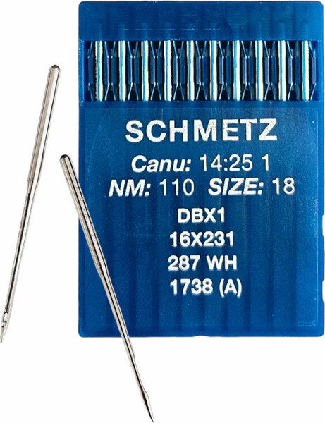 Изображение товара Набор игл для промышленной швейной машины Schmetz DBx1 110 Sch-10 (10шт, универсальные)