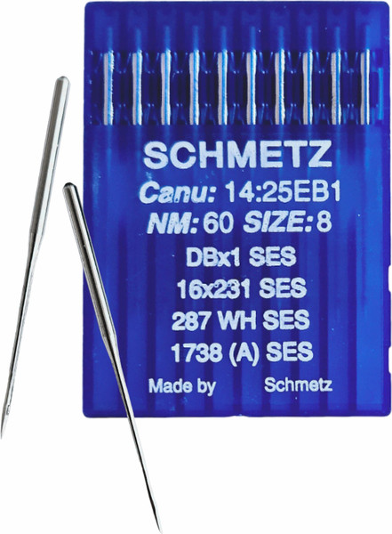 Изображение товара Набор игл для промышленной швейной машины Schmetz DBx1 60 SES Sch-10 (10шт, для трикотажа)
