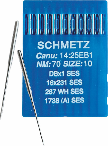 Изображение товара Набор игл для промышленной швейной машины Schmetz DBx1 70 SES Sch-10 (10шт, для трикотажа)
