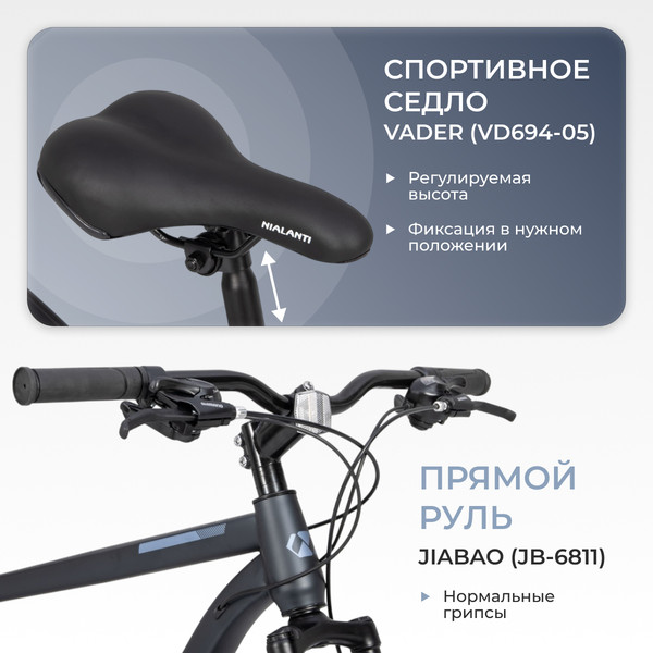 Изображение товара Велосипед Nialanti ForsaJ MD 29 2025 (19.5, графитовый матовый)