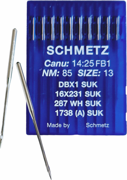 Изображение товара Набор игл для промышленной швейной машины Schmetz DBx1 85 SUK Sch-10 (10шт, для высокоэластичных тканей)