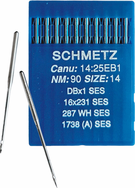 Изображение товара Набор игл для промышленной швейной машины Schmetz DBx1 90 SES Sch-10 (10шт, для трикотажа)