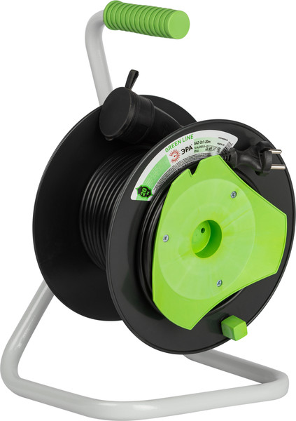 Изображение товара Удлинитель на катушке ЭРА Greenline GAZ-2x1-20m / Б0065120