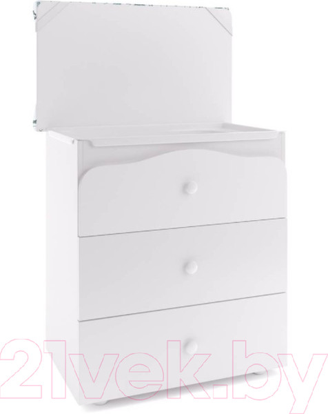 Изображение товара Комод пеленальный Polini Kids Basic 3275 Единорог Сладости (белый)