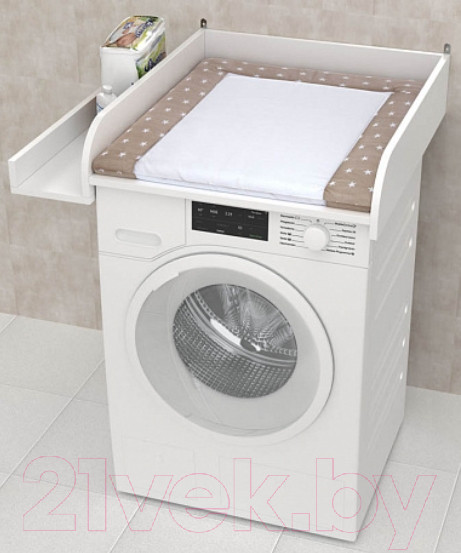 Изображение товара Рамка для пеленания Polini Kids Simple 610 с полкой / 0001847.9 (белый)
