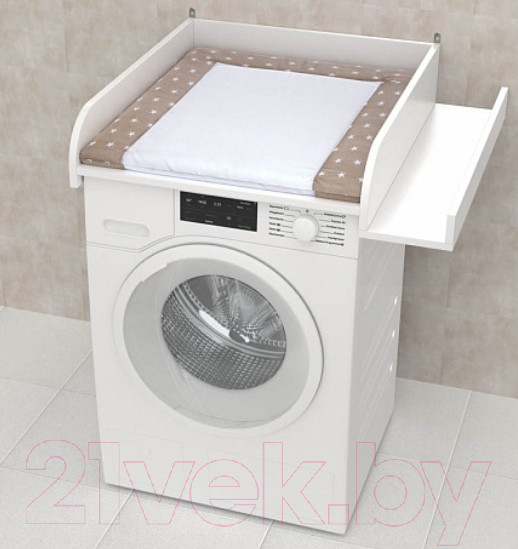 Изображение товара Рамка для пеленания Polini Kids Simple 610 с полкой / 0001847.9 (белый)