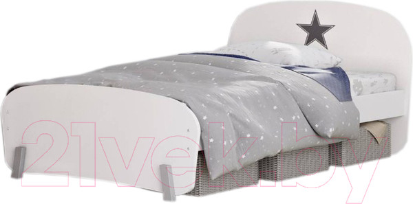 Изображение товара Односпальная кровать Polini Kids Mirum 1910 (белый)