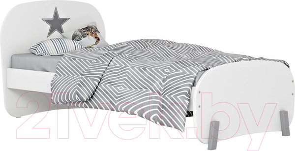 Изображение товара Односпальная кровать Polini Kids Mirum 1910 (белый)