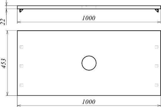 Изображение товара Столешница для тумбы в ванную Garda Ст58_1000