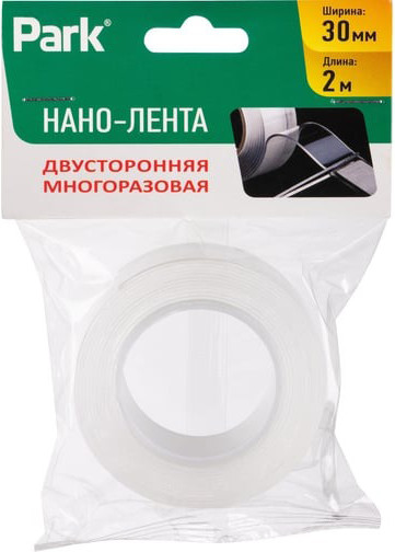 Изображение товара Лента монтажная Park Двусторонняя многоразовая 30мм / 108110 (2м)