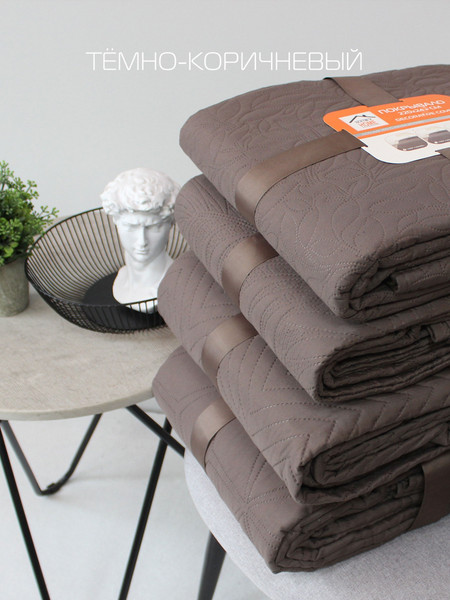 Изображение товара Покрывало MATEX Decorative Cover Leafs / 63-841 (темно-коричневый)