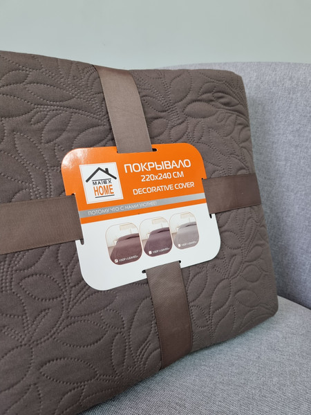 Изображение товара Покрывало MATEX Decorative Cover Leafs / 63-841 (темно-коричневый)