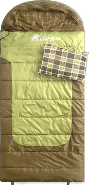 Изображение товара Спальный мешок RSP Outdoor Chill 400 Big  / SB-СH-400-BIG-GNBR-R (зеленый/коричневый)