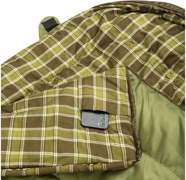 Изображение товара Спальный мешок RSP Outdoor Chill 200 Big / SB-СH-200-BIG-GNBR-R (зеленый/коричневый)