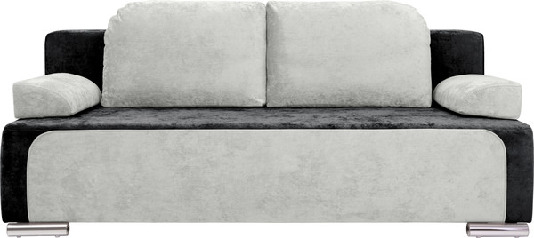 Изображение товара Диван KRONES Атлант (велюр черный/молочно-серый)