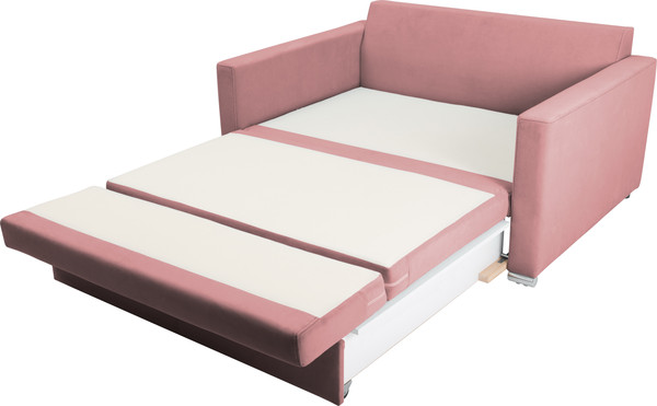 Изображение товара Диван KRONES Афродита выкатная 195x100 (велюр пыльная роза/кремовый)