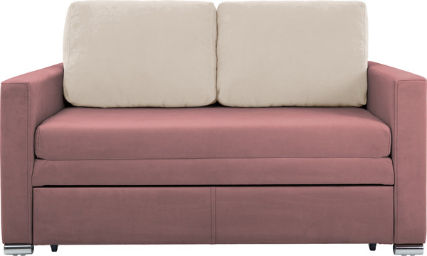 Изображение товара Диван KRONES Афродита выкатная 195x140 (велюр пыльная роза/кремовый)