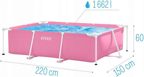 Изображение товара Каркасный бассейн Intex Rectangular Frame / 28266 (220x150x60)