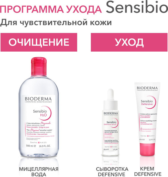 Изображение товара Мицеллярная вода Bioderma Sensibio H2O (2х500мл)