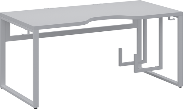 Изображение товара Компьютерный стол Millwood Каир 2 с вырезом 140x80x74.2 (белый/металл белый)
