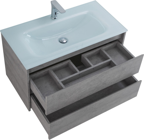 Изображение товара Тумба с умывальником BelBagno Kraft-1000-2C-SO-CG + LOV-1000-LVB