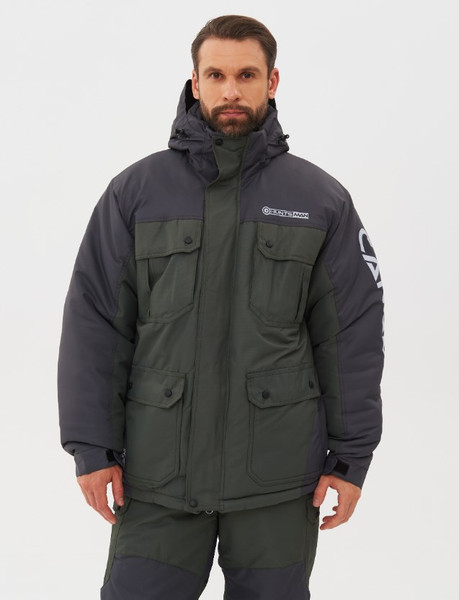 Изображение товара Костюм для охоты и рыбалки Huntsman Канада -35°C Хаки/Черный Оксланд (р.56-58/170-176)