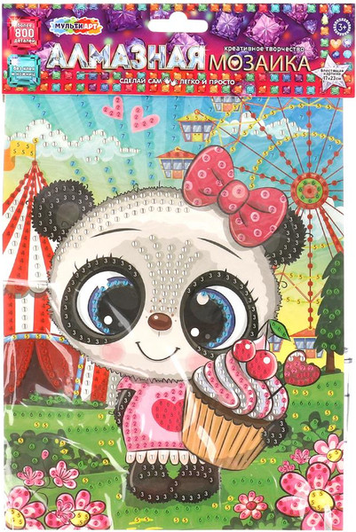 Изображение товара Набор алмазной вышивки MultiArt Пандочка / AM17X23-113877