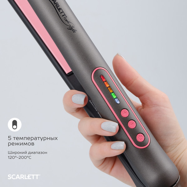 Изображение товара Выпрямитель для волос Scarlett SC-HS60T25 (серый)