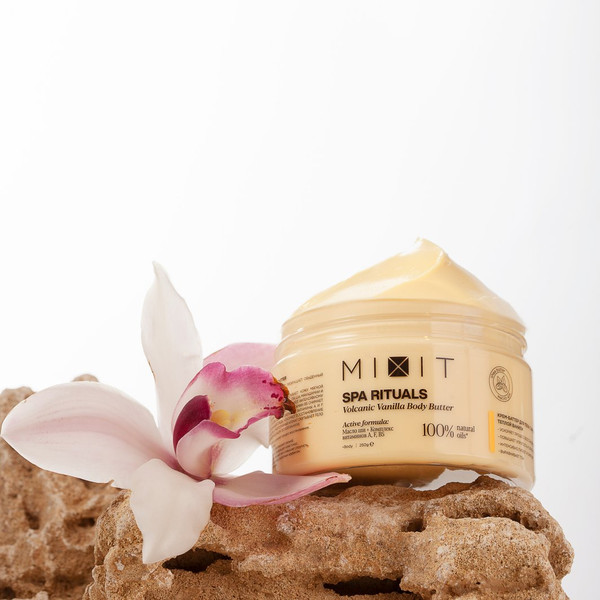 Изображение товара Набор косметики для тела MIXIT Spa Rituals с ароматом теплой ванили Скраб + Баттер (300г+250г)