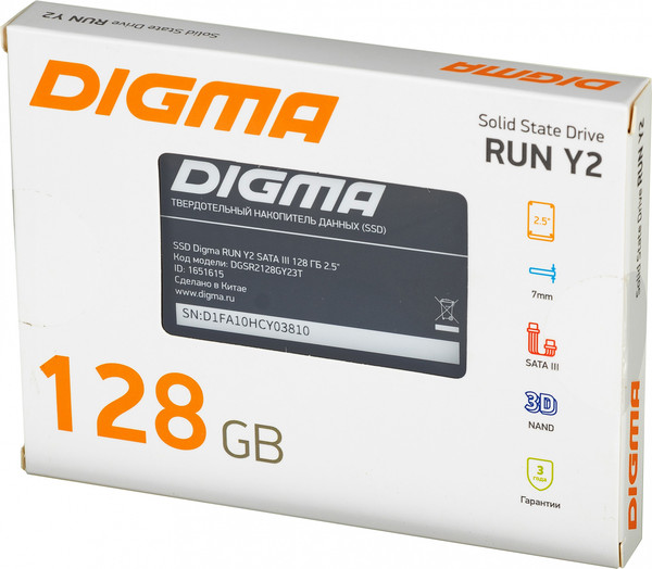 Изображение товара SSD диск Digma Run S9 128GB DGSR2128GY23T