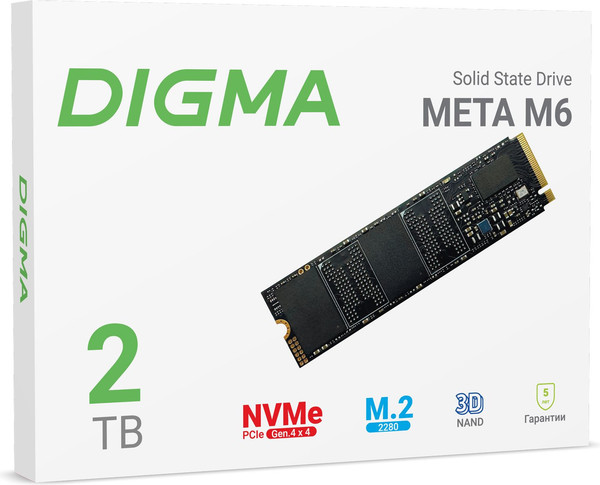 Изображение товара SSD диск Digma Meta M6 M.2 2280 2TB DGSM4002TM63T
