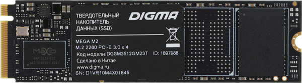 Изображение товара SSD диск Digma Mega M2 M.2 2280 512GB DGSM3512GM23T