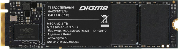 Изображение товара SSD диск Digma Mega M2 M.2 2280 2TB DGSM3002TM23T