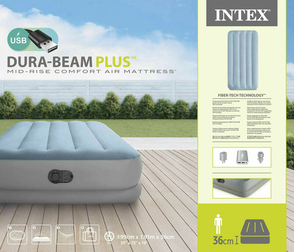 Изображение товара Надувной матрас Intex 64157 (встроенный USB насос)