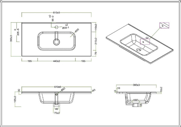 Изображение товара Тумба с умывальником BelBagno KRAFT39-800/390-2C-SO-BO + BB800/390ETL