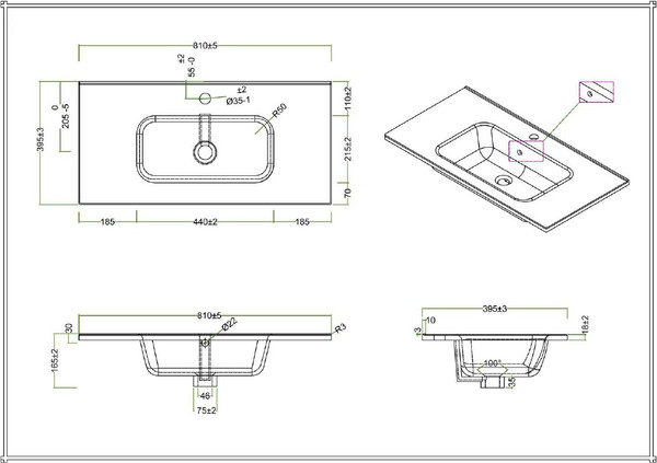 Изображение товара Тумба с умывальником BelBagno 39-800/390-2C-SO-RNN + BB800/390ETL