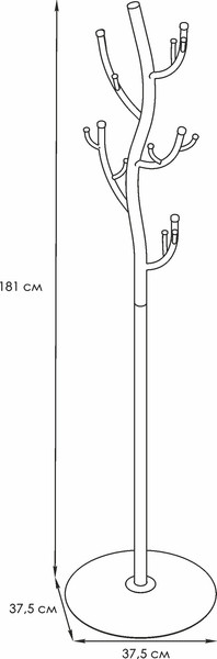 Изображение товара Вешалка для одежды ЗМИ Дерево / ВНП 211 (коричневый)