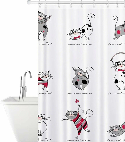Изображение товара Шторка-занавеска для ванны VanStore Cats Peva 620-32