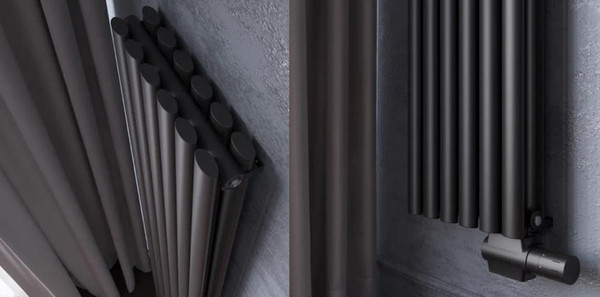 Изображение товара Радиатор стальной Faberg Anicassa 2 (черный матовый RAL-9005, 4 секции)