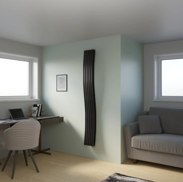 Изображение товара Радиатор стальной Faberg Neotopia 2 (черный матовый RAL-9005, 10 секций)