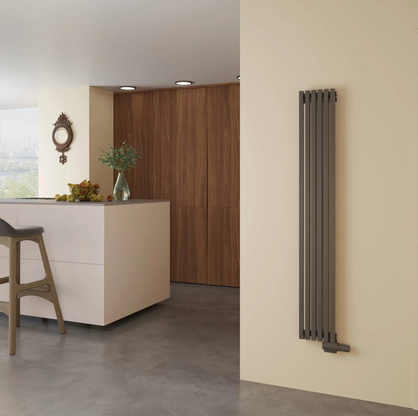 Изображение товара Радиатор стальной Faberg Toben 1/30 (черный матовый RAL-9005, 8 секций)