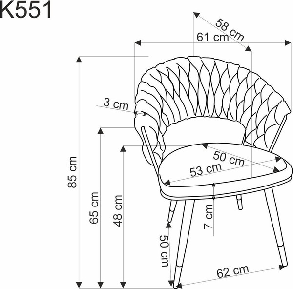 Изображение товара Стул Halmar K551 (зеленый/черный/золото)