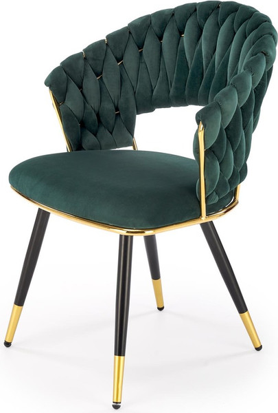 Изображение товара Стул Halmar K551 (зеленый/черный/золото)