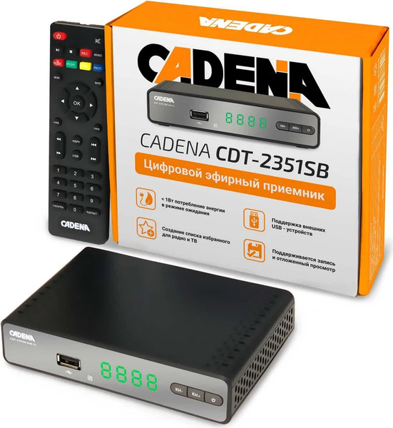 Изображение товара Тюнер цифрового телевидения Cadena CDT-2351SB (черный)